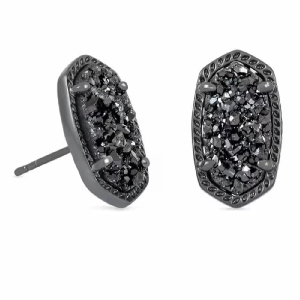 Elegant Black Stud Earrings Kendra Scott